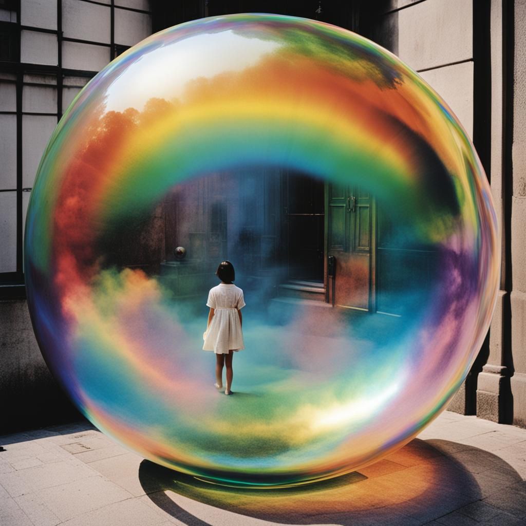 Iridescent Bubble Inspired by Manga and Photography
