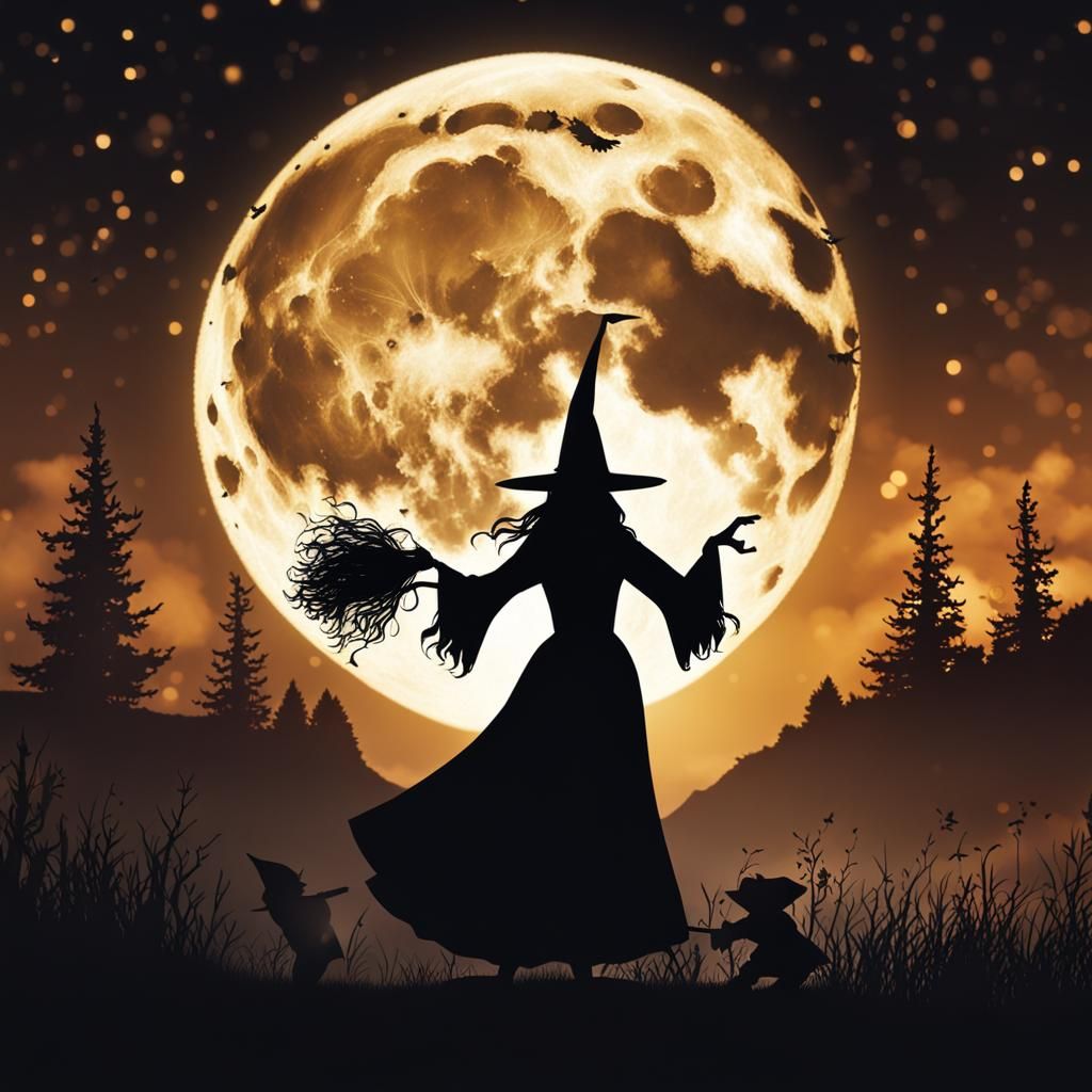 Silhouette of a witch