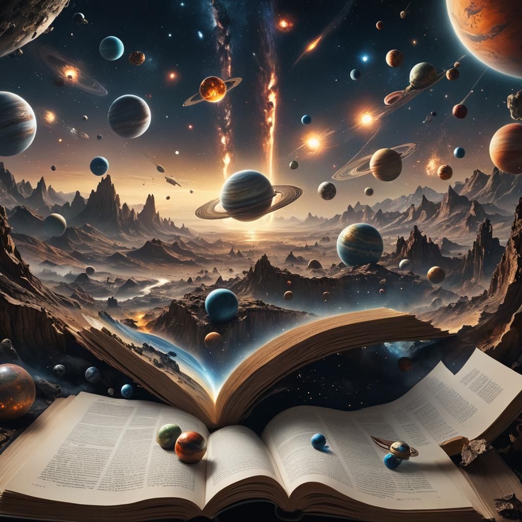 Galaxy Inside a Book: A Digital Matte Painting