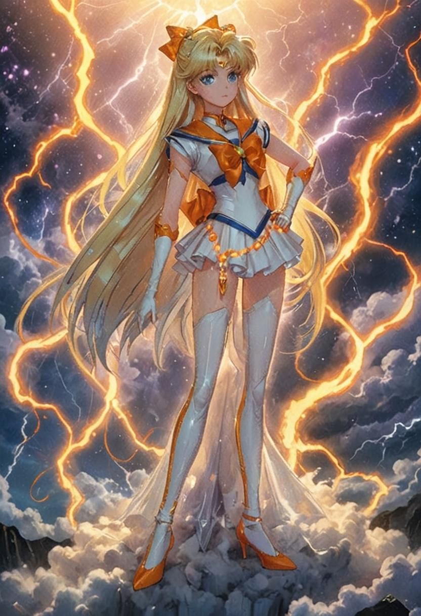 Sailor Venus Anime Art in Naoko Takeuchi Style