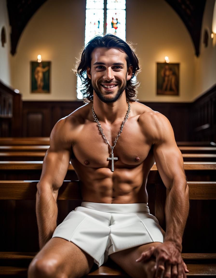 Italian Priest Smiles Devilishly in Vatican Chapel