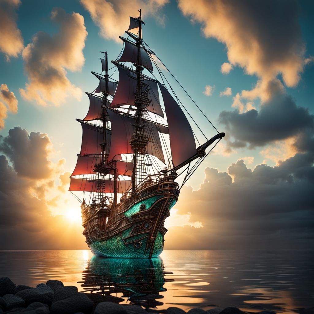 Glass Pirate Ship: A Fragile Vessel