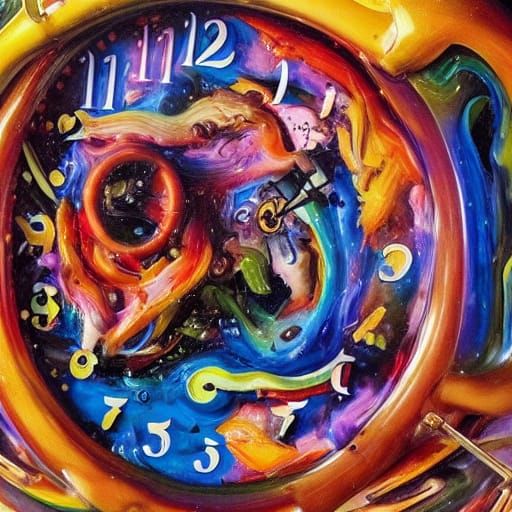 Mouse Explorer in Time Portal, Surrealist Portrait