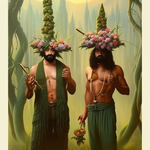 Cheech and Chong put on their finest hats