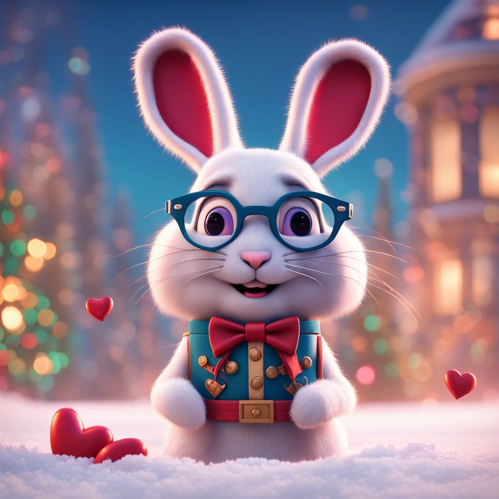 Nutcracker Bunny in 3D Digital Art Style