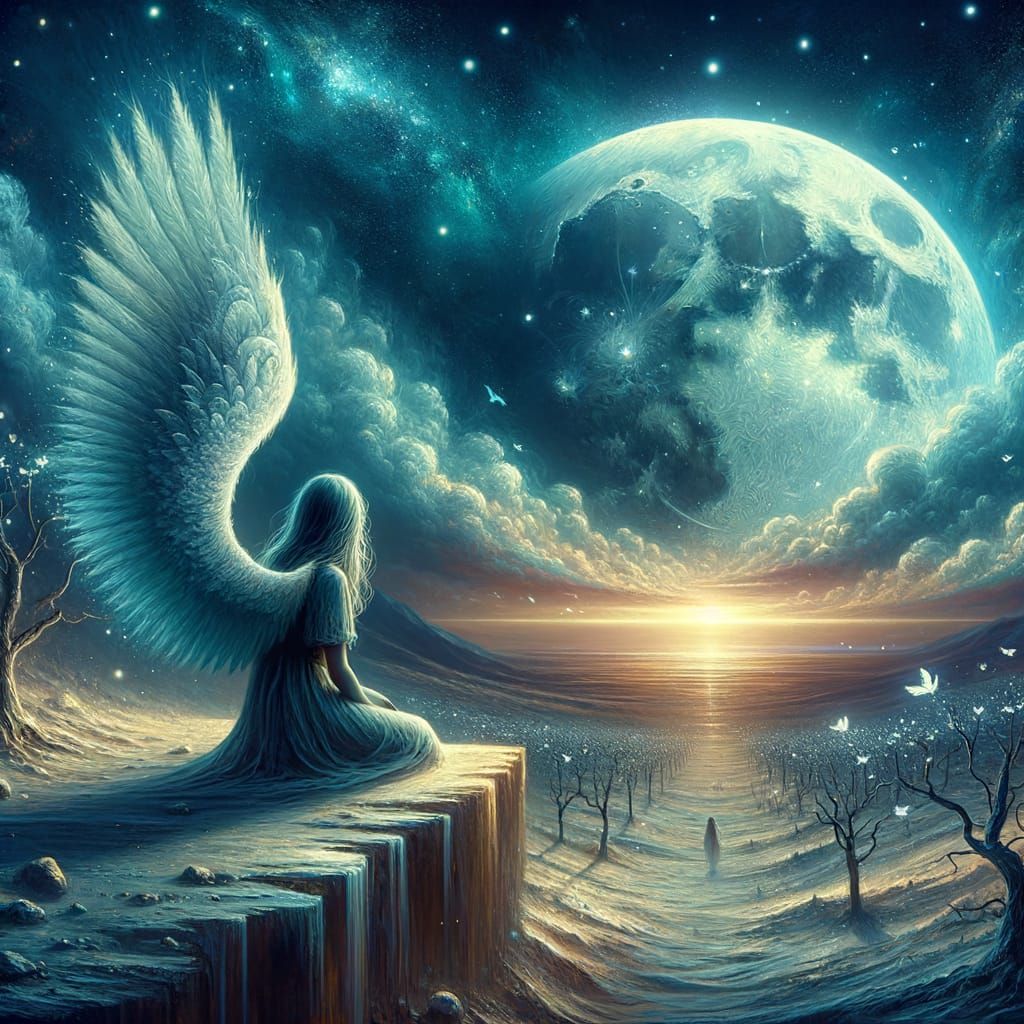 Moon and Angel