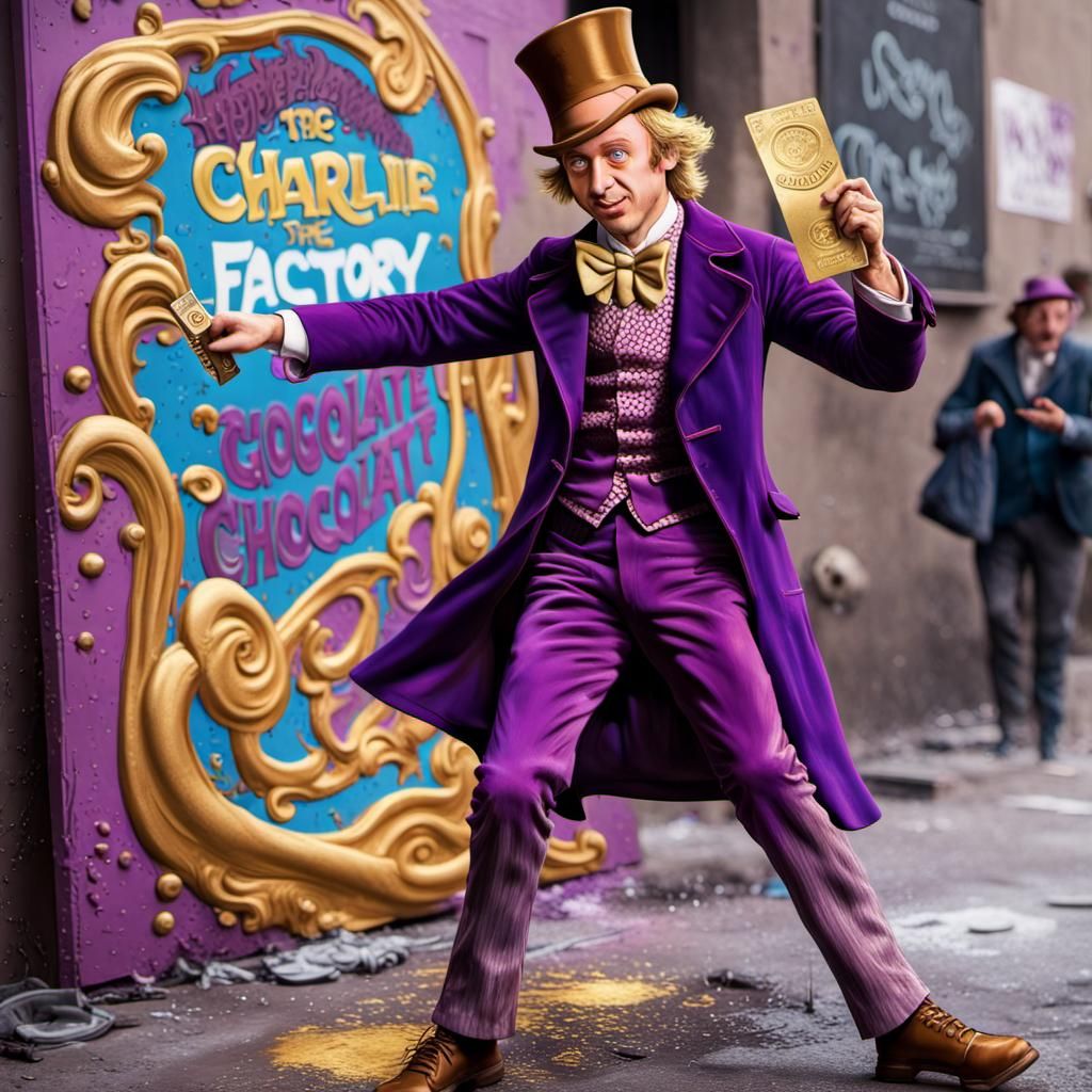 Willy Wonka in Chocolate Factory, Graffiti Art