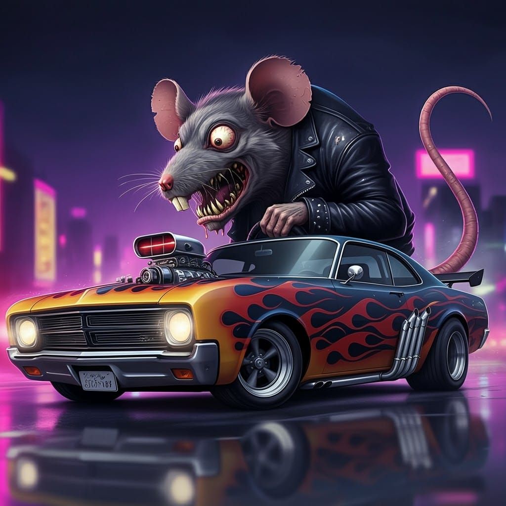 Grotesque Ratfink Gasser in Anime Style