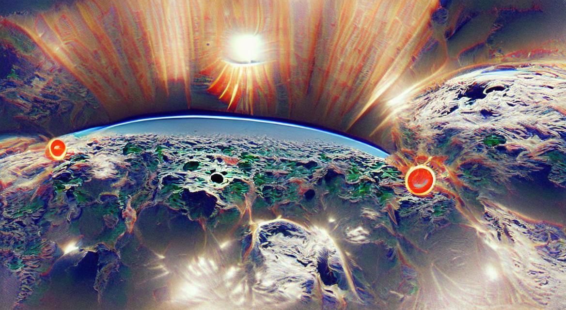 Sun Isolated in Space, Digital Rendering