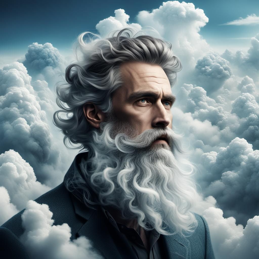 Man with a Cloud Beard: Digital Matte Painting