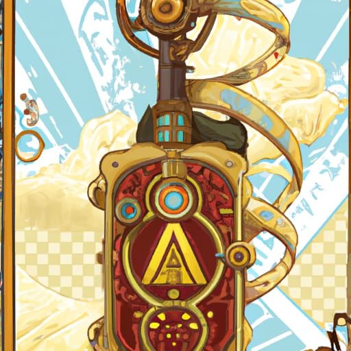 Steampunk Tarot Card: Ace of Wands
