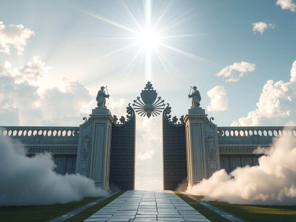 Detailed Gate to a Heavenly Realm in 8K