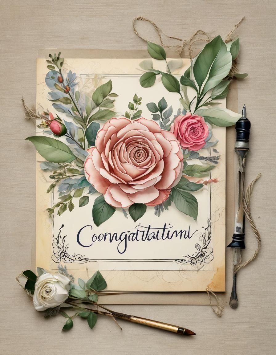 Ornate Calligraphy with Copper Filigree and Gold Light