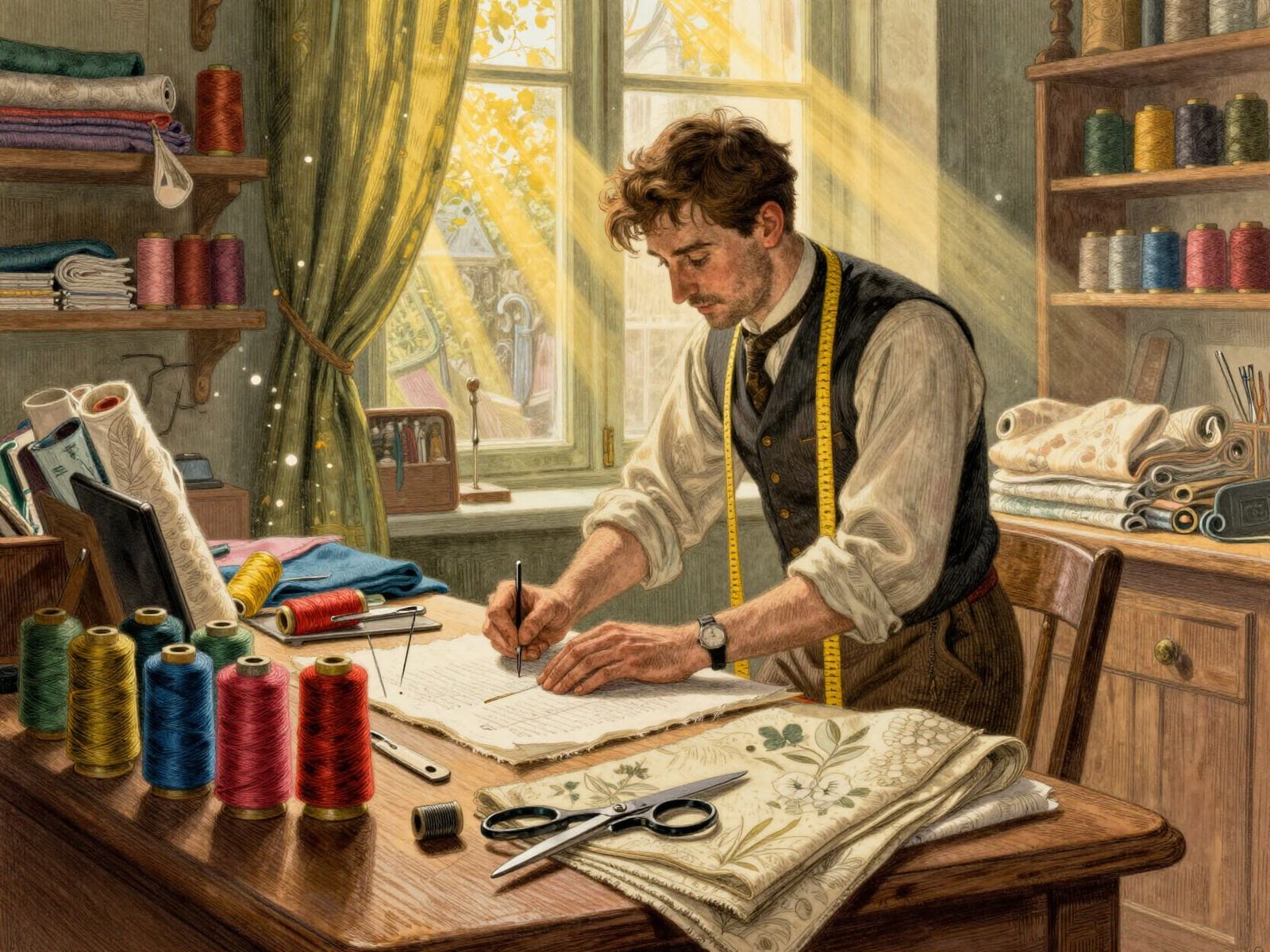 Valiant Tailor in Bustling Boutique