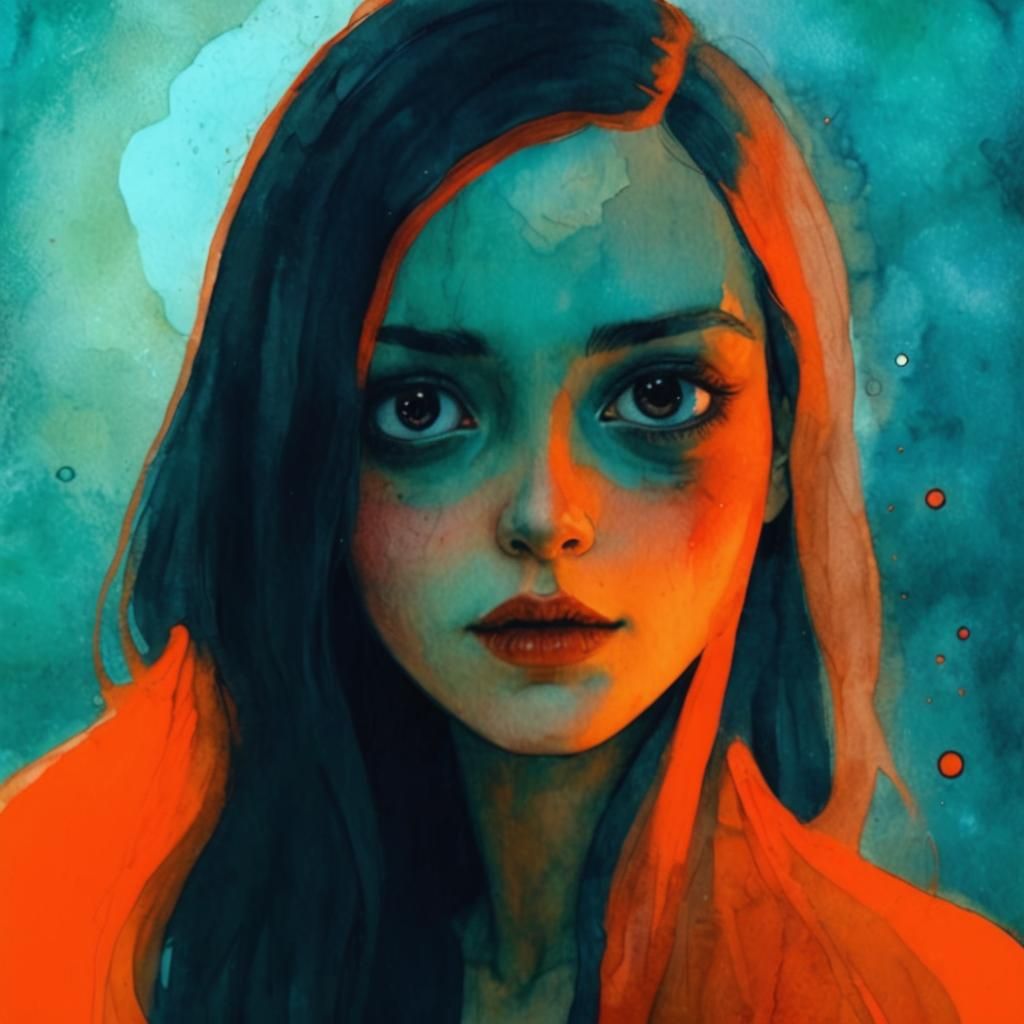 Magical Being in Alcohol Ink Style