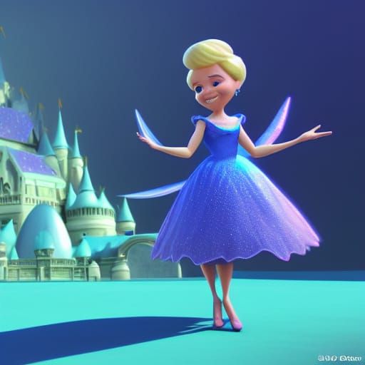 Fairy Godmother Concept Art in 3D Style