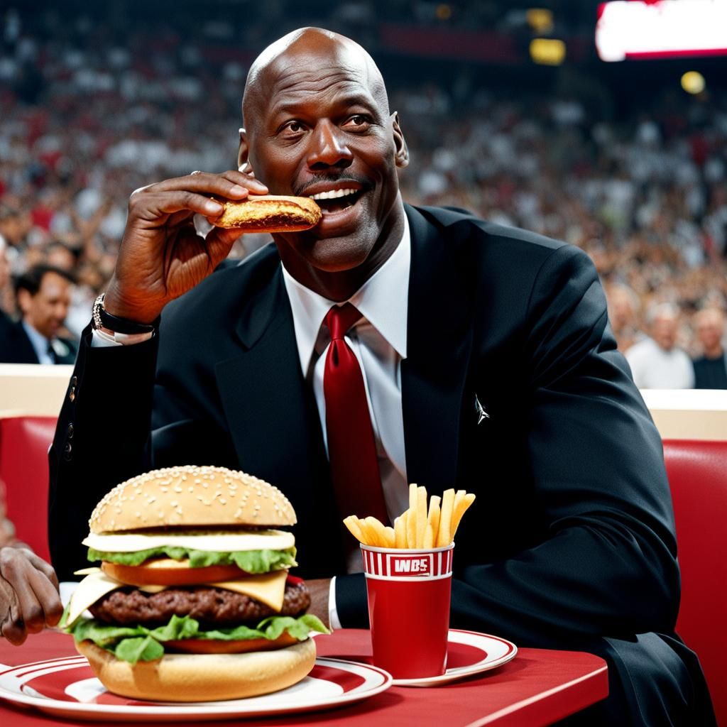 Michael Jordan's Mid-Air Burger Moment