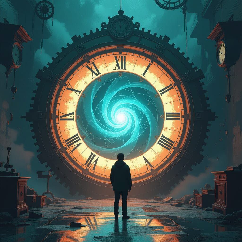 Time Portal Dreamscape Inspired by Surrealism