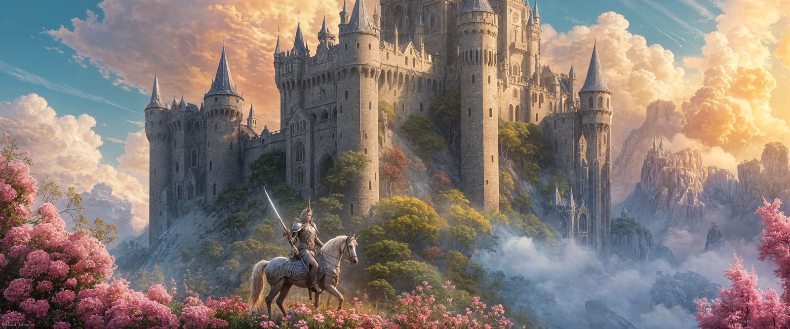 Ethereal Castle Radiates with Fantasy and Wonder