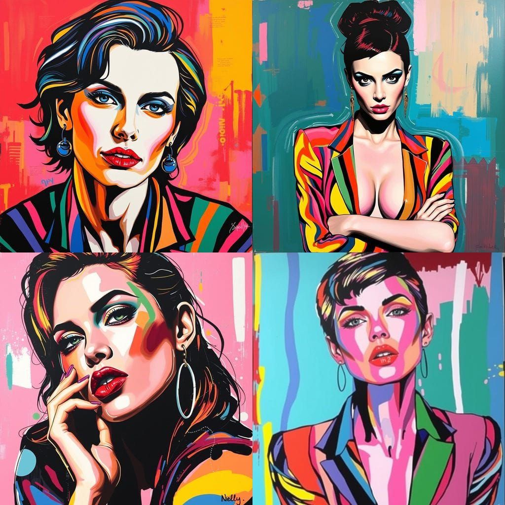 Vibrant Portraits in Impasto Style