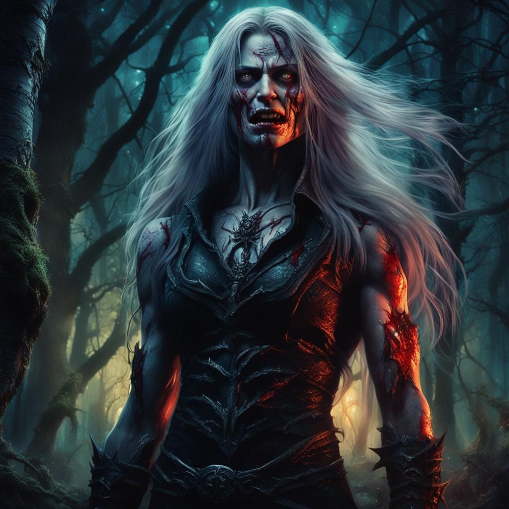 Vampire Bodybuilder in Mystical Forest, Unreal Engine 5