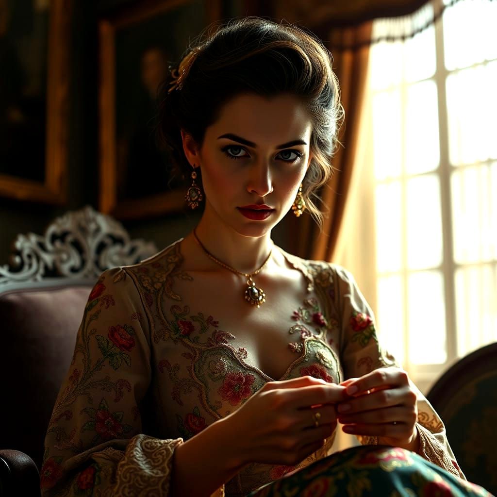 Elegant Lady in Cinematic Portrait Style