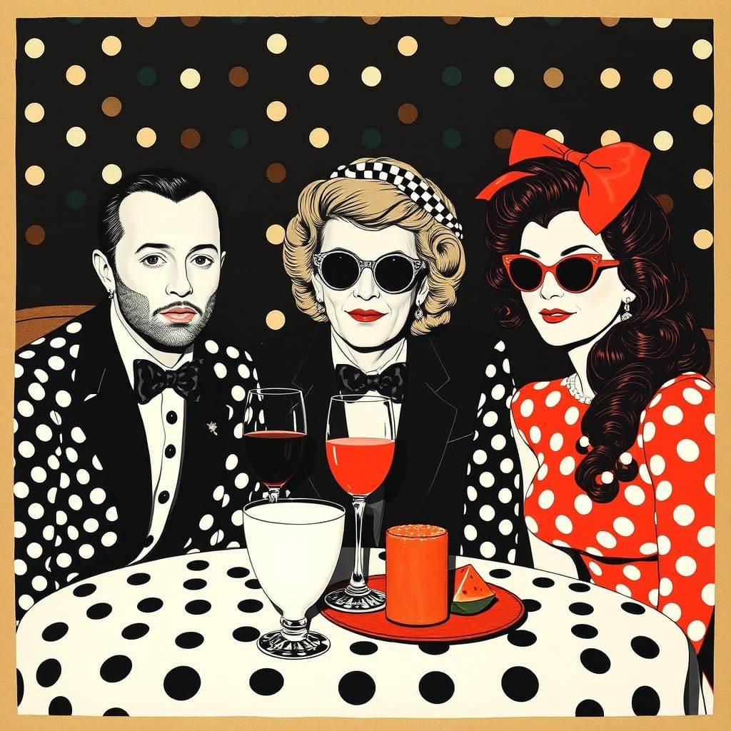 Polka Dot Party in Pop Art Style