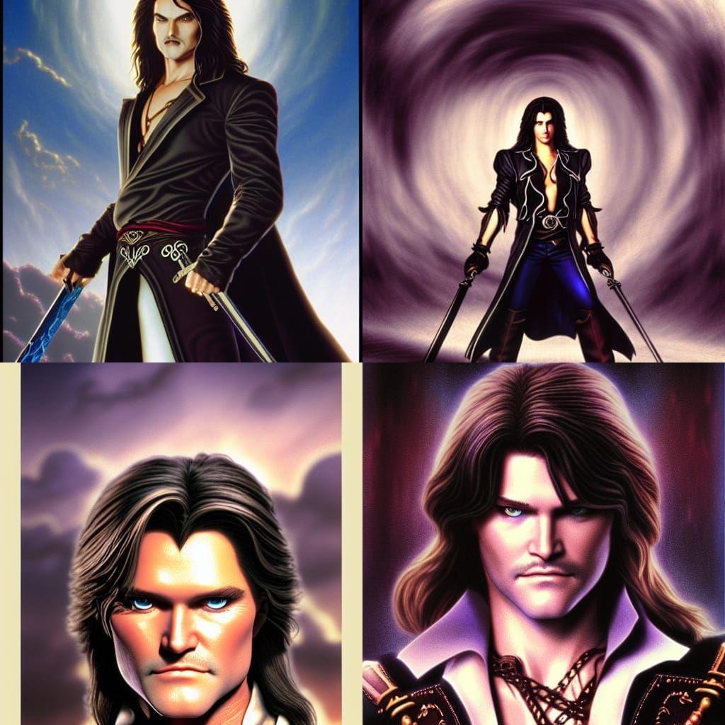 Kurt Russell as Belmont: Dark Fantasy Digital Art
