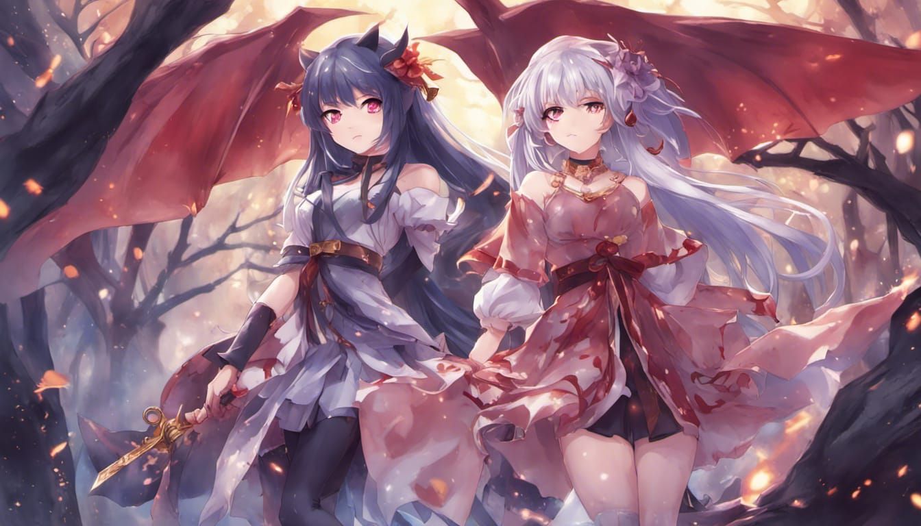 Anime Demon Mage in Fantasy Style