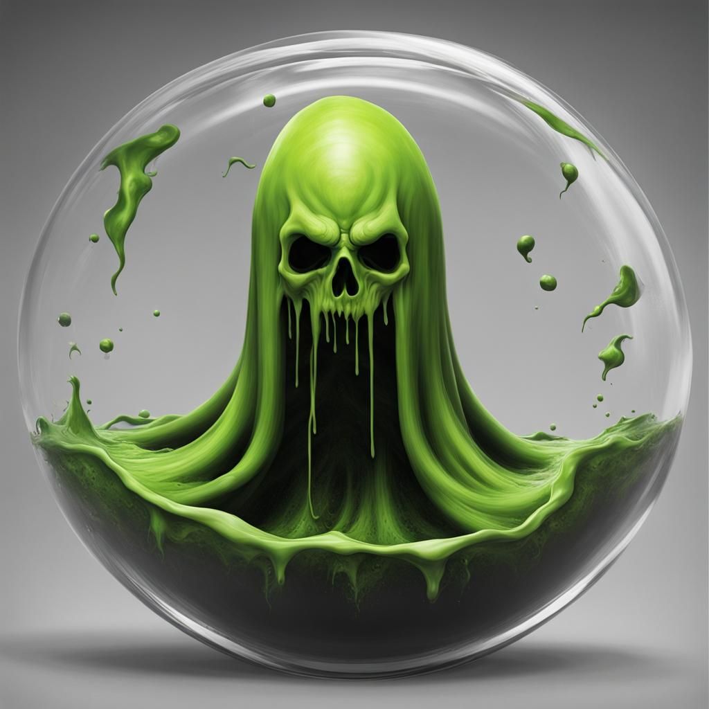 Colorful Slime in a Sinister Digital Art Style