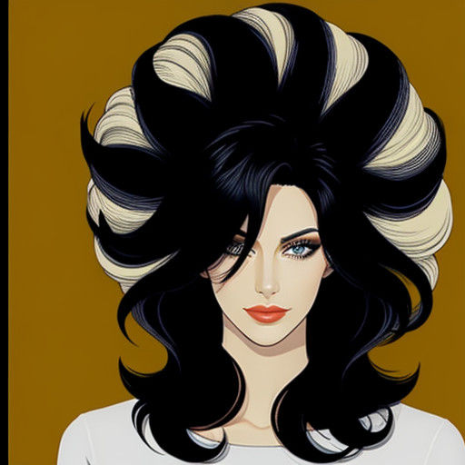 Joyful Woman on a Good Hair Day in Vibrant Colors