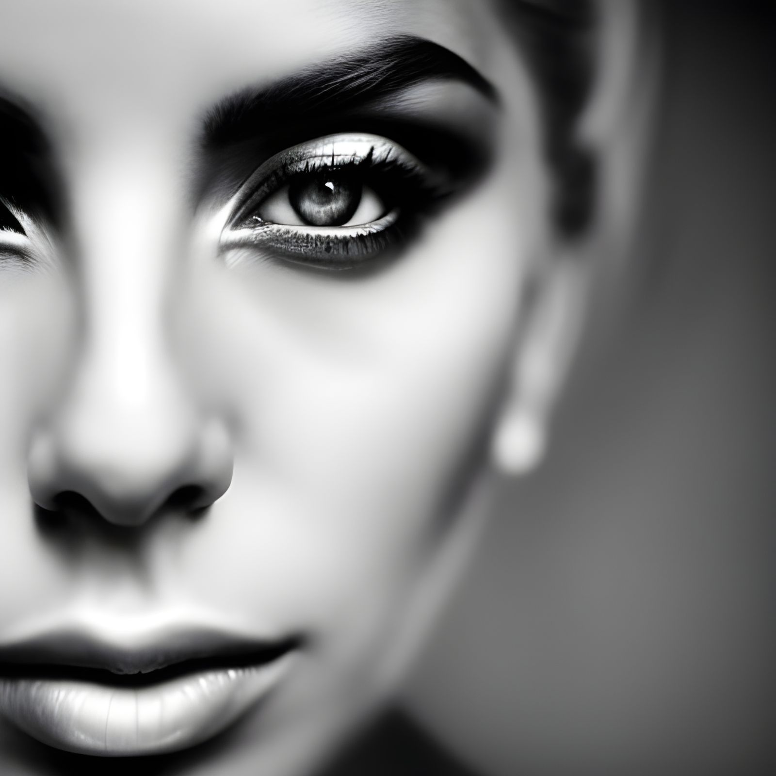 Dramatic Close-Up Portrait in Jeffries Style