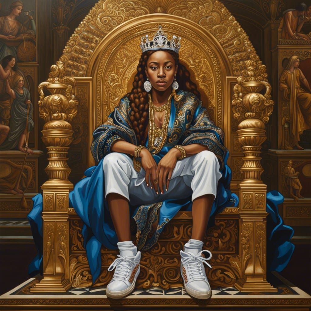 Bgirl Queen Portrait in Precisionist Style