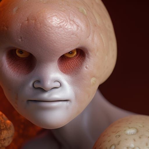 Photorealistic Potato Portrait in Hyperdetailed Digital Art