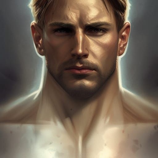 Captain America Portrait: Comic Book Beach Hero