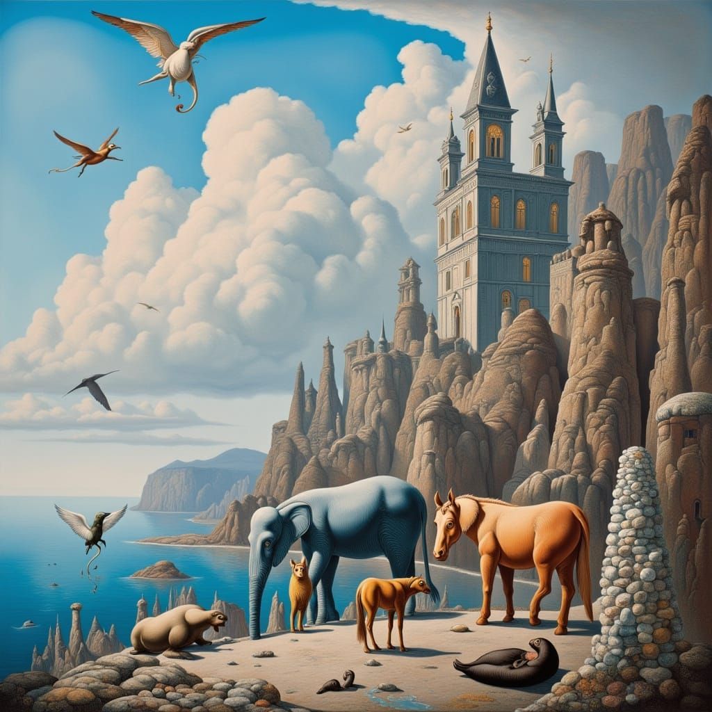 Friendly Beasts on a Whimsical Island