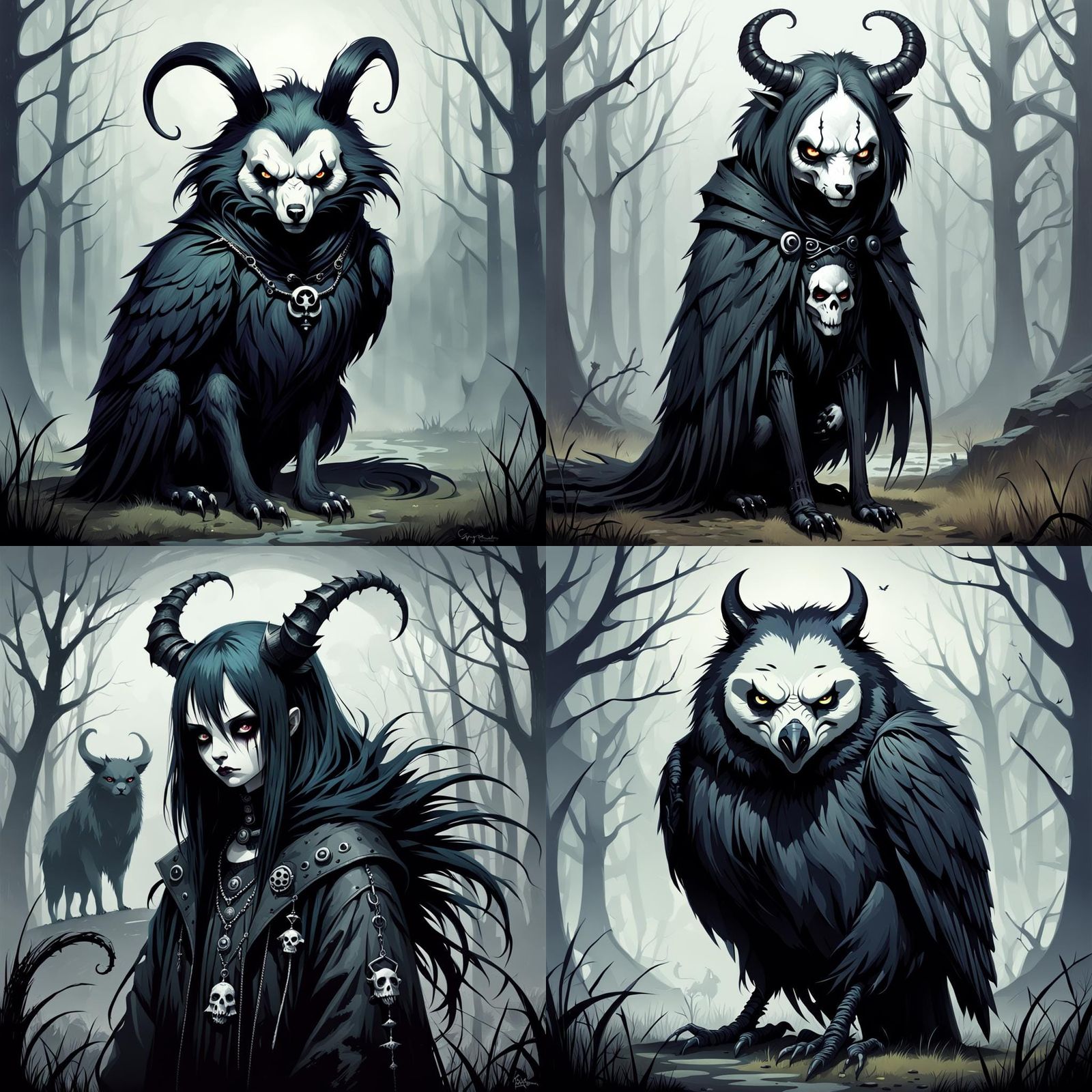 Gothic Animal Portrait in the Style of Rutkowski