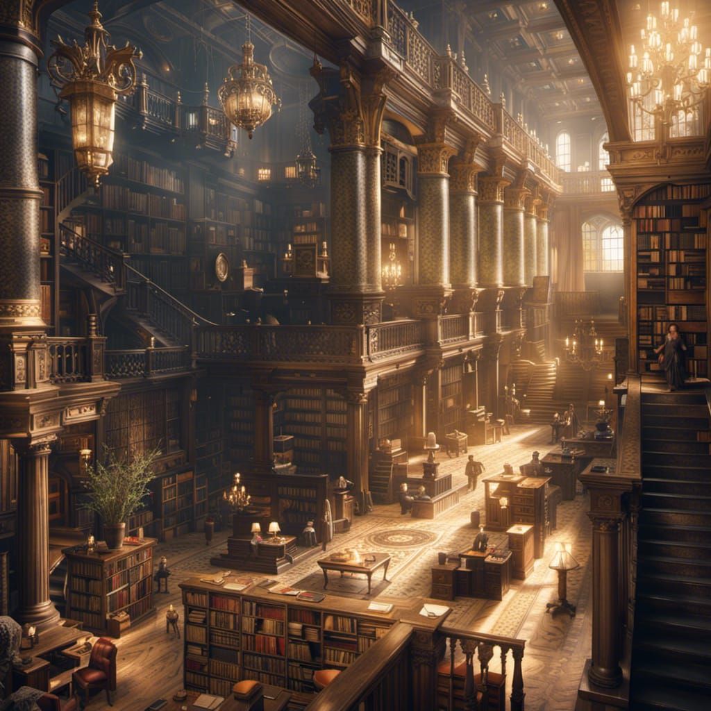 The Haven of Rare Books: Digital Matte Painting