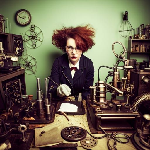 Mad female scientist