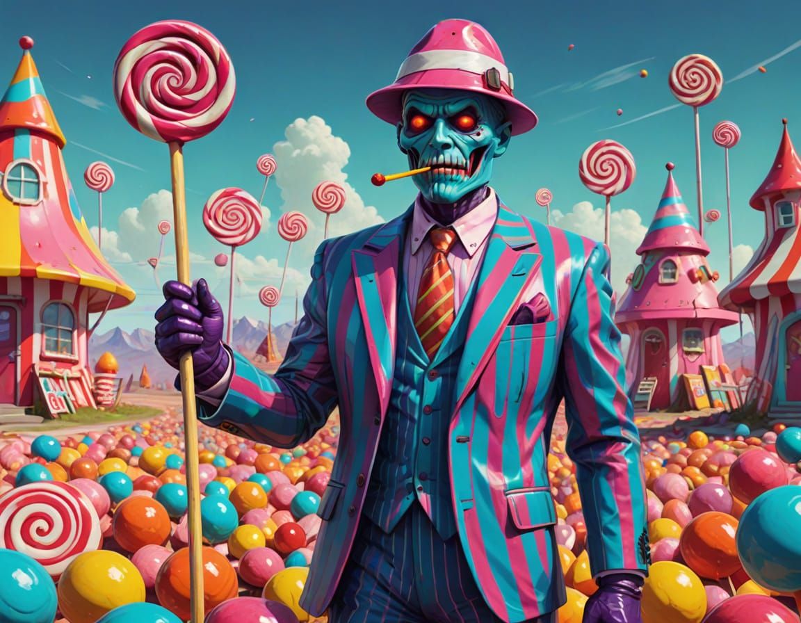 Candy Villain in Candy Land as Digital Painting