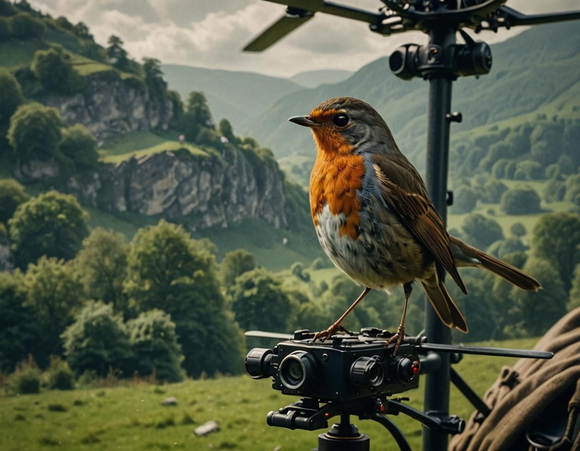 Robin Bird Teaches Helicopter to Fly: Cinematic Film