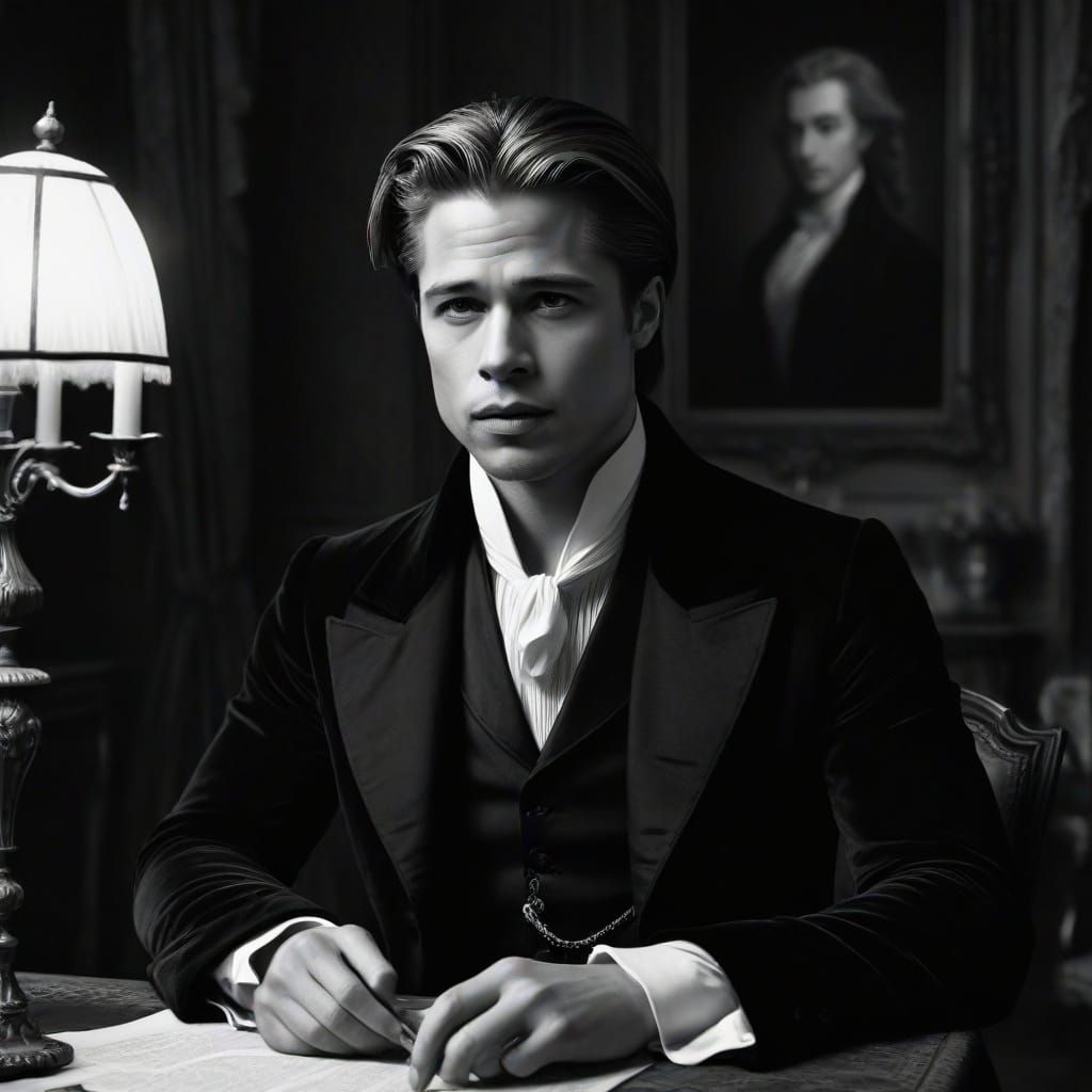 Interview with the Vampire Louis Charcoal Drawing Poster