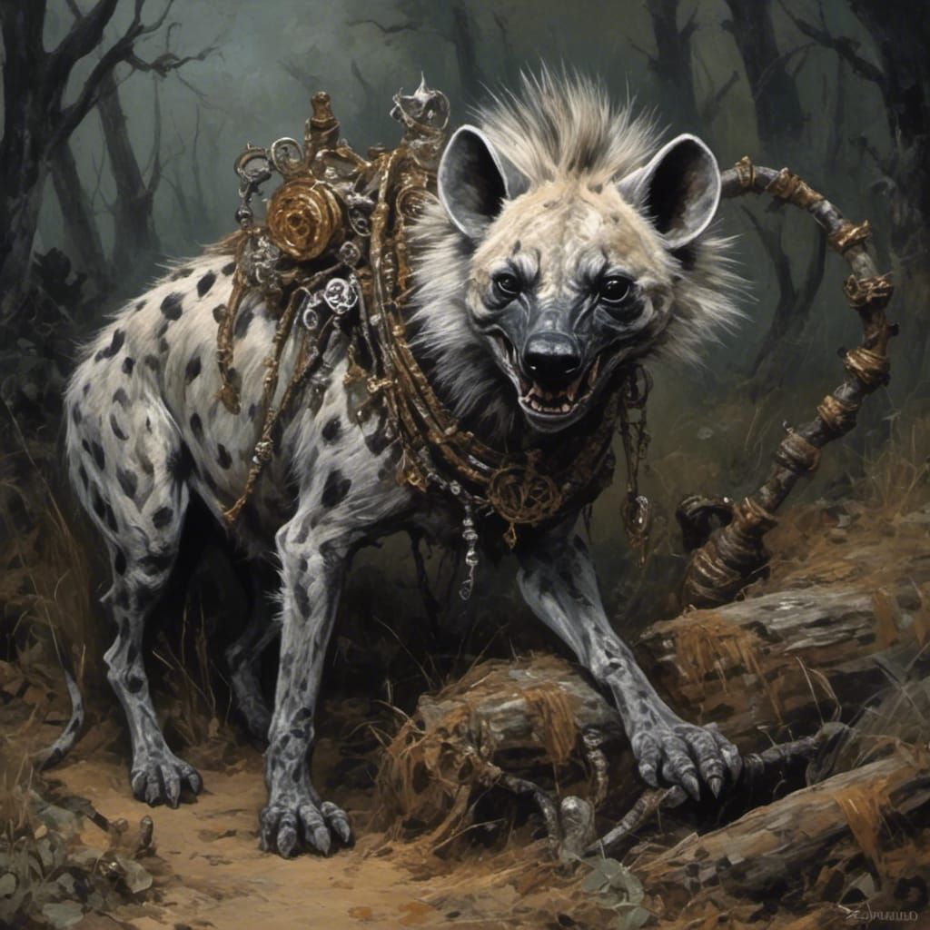 Detailed AI Generated Image of a Hyena