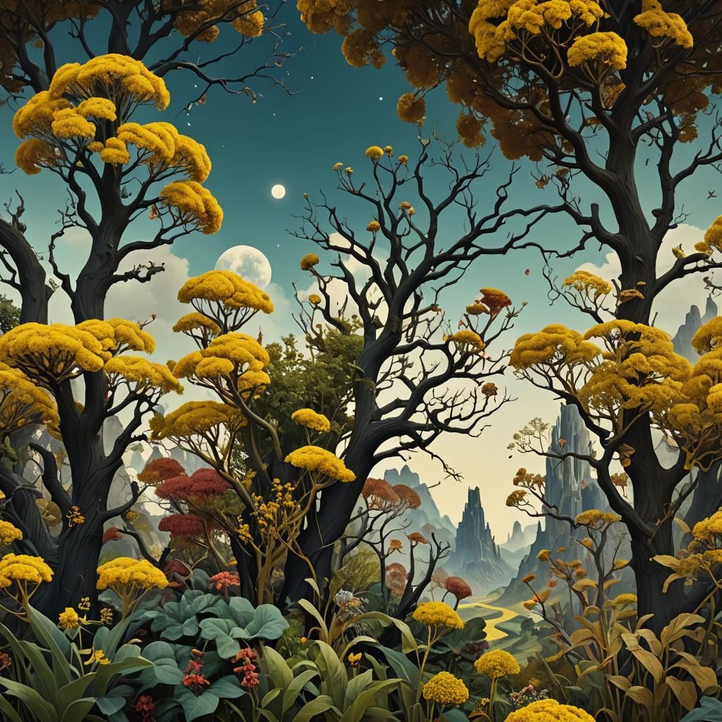 Surreal Still Life with Mustard, Collage Style