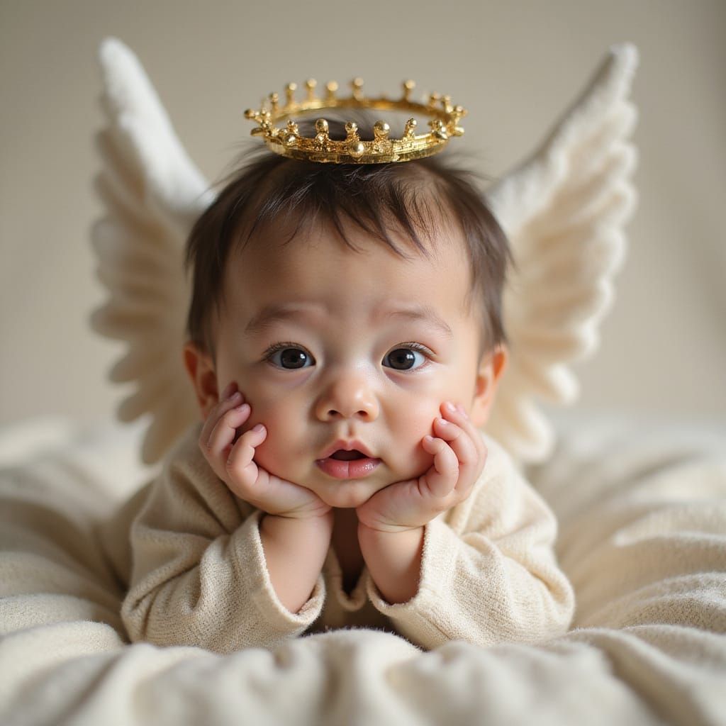 A Baby Angel's Serene Visage