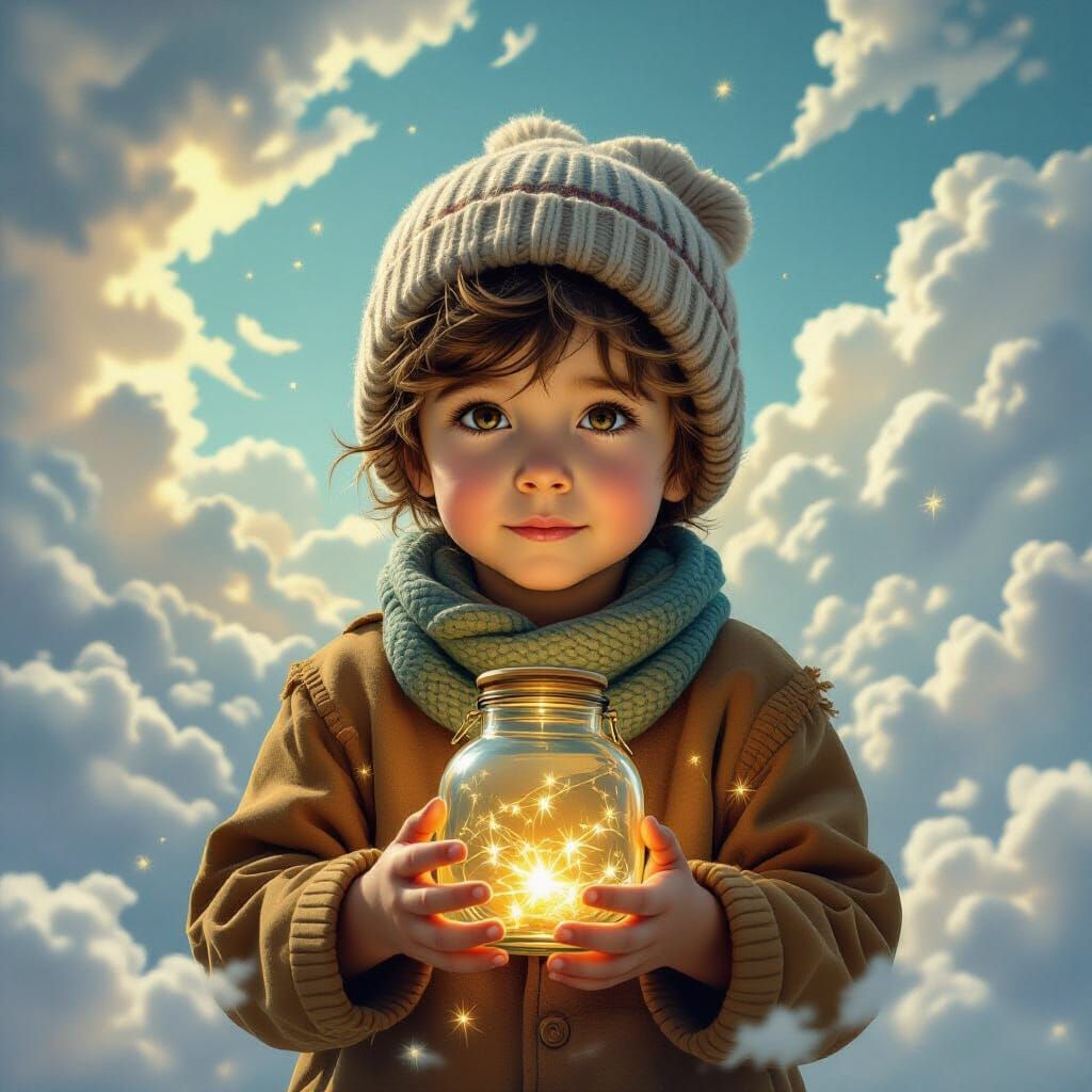 Magical Floating Bazaar Dream Market in Ghibli Style