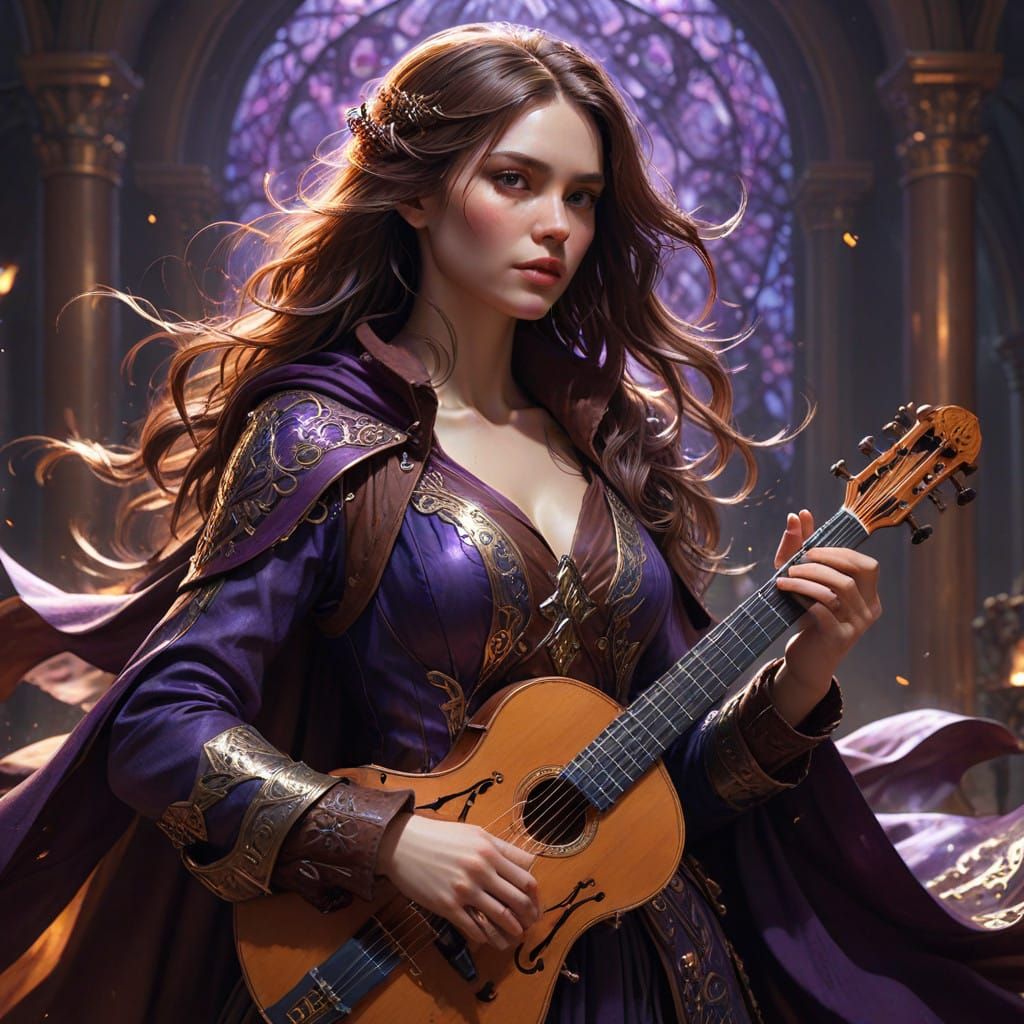 Regal Waldelfenbardin Bard Exudes Mystique with Charismatic...