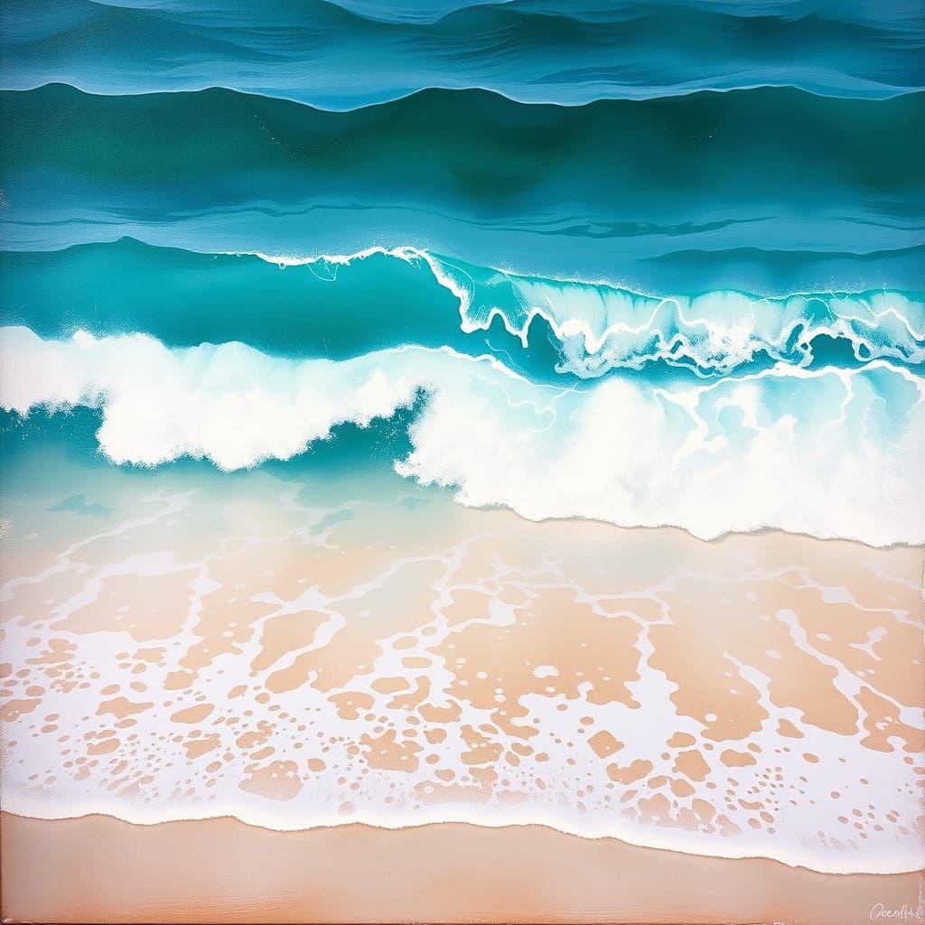 Turquoise Waves in Dreamy Coastal Light