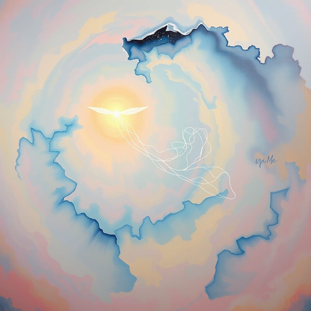 Ethereal Swirling Vortex of Pastel Colors