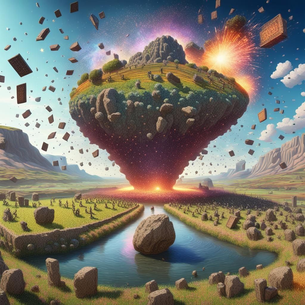 Exploding Rock Unleashes Tech and Abundance in Pointillism